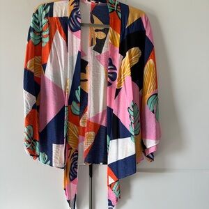 Colorful Geometric Patterned Kimono
